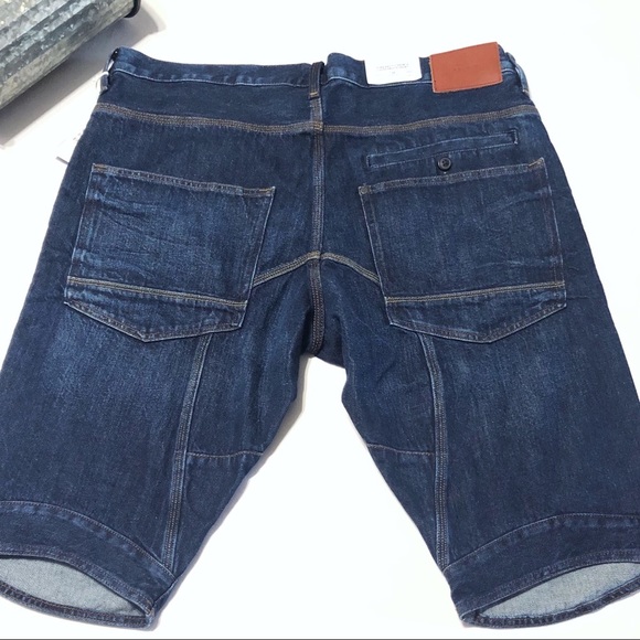 H&M Straight Fit Shorts in Dark Indigo - Picture 3 of 7